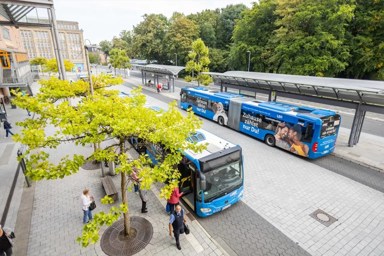 Blick auf den ZOB an der Nordsee-Passage